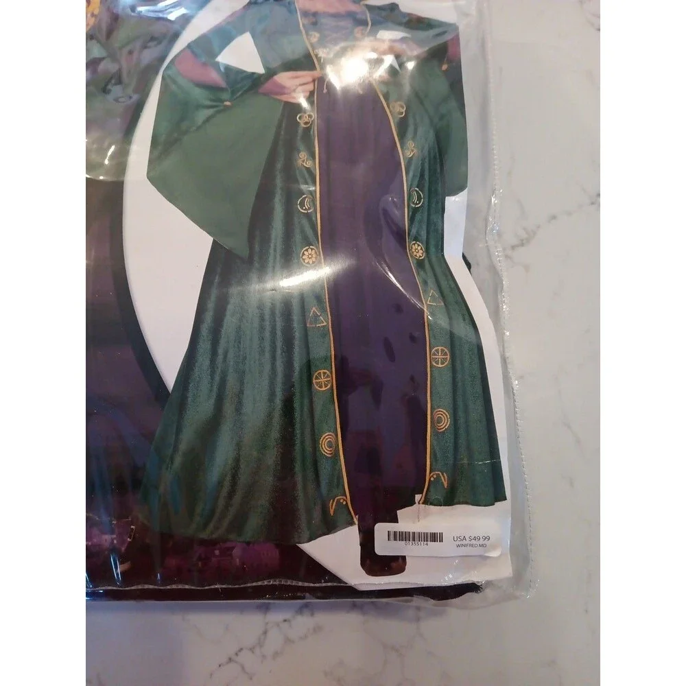 Spirit Halloween Adult Medium 8-10 Winifred Sanderson Hocus Pocus Costume Dress - Picture 5 of 7
